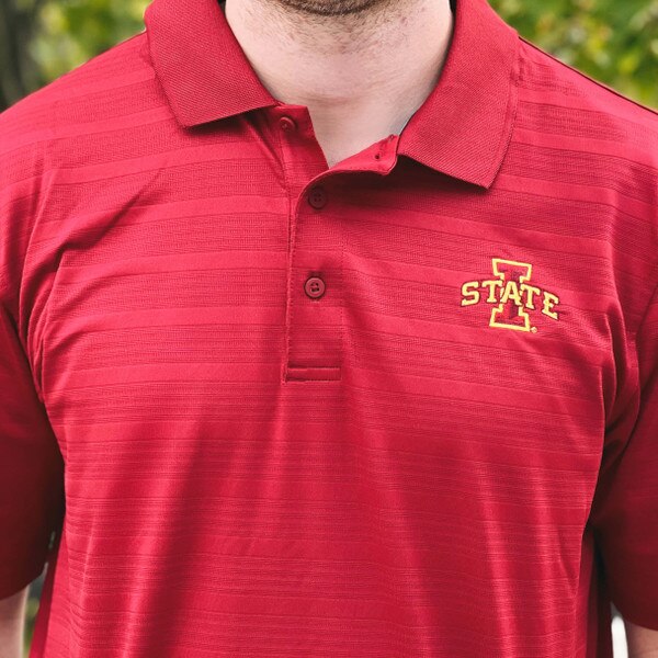 Champion® I-State Cardinal Striped Polo